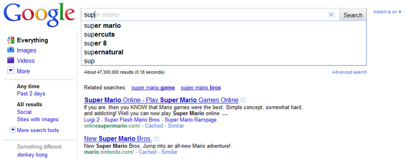 Illustration for article titled Google Instant vs Video Games